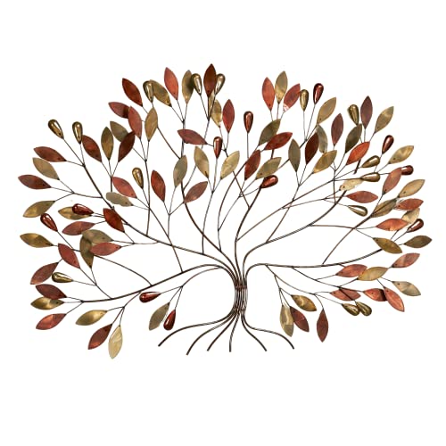 Multi Metallic Metal Wall Art Tree Sculpture O868416