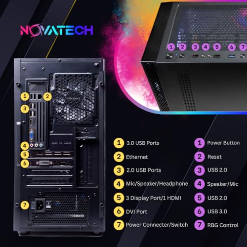Prebuilt Gaming PC Desktop Computer RX580 8GB Intel i7 Xeon 3.5GHz 16GB RAM 512GB M.2 SSD WiFi BT Win 10 Pro I317