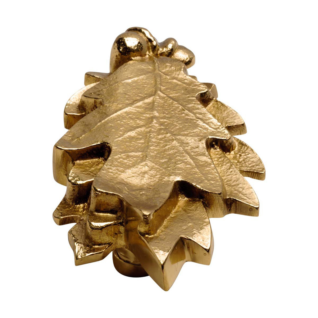 6" Solid Brass Oak Leaf Shaped Door Knocker H31441