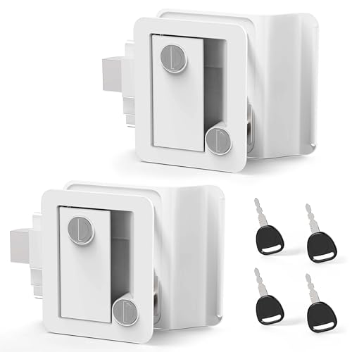 100% Metal RV Door Lock with 4-Key Paddle Deadbolt E6152
