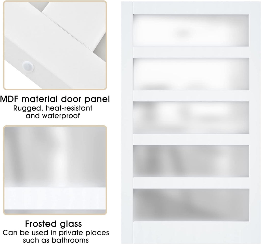 36''x84'' Frosted Glass Barn Door x 2 K907