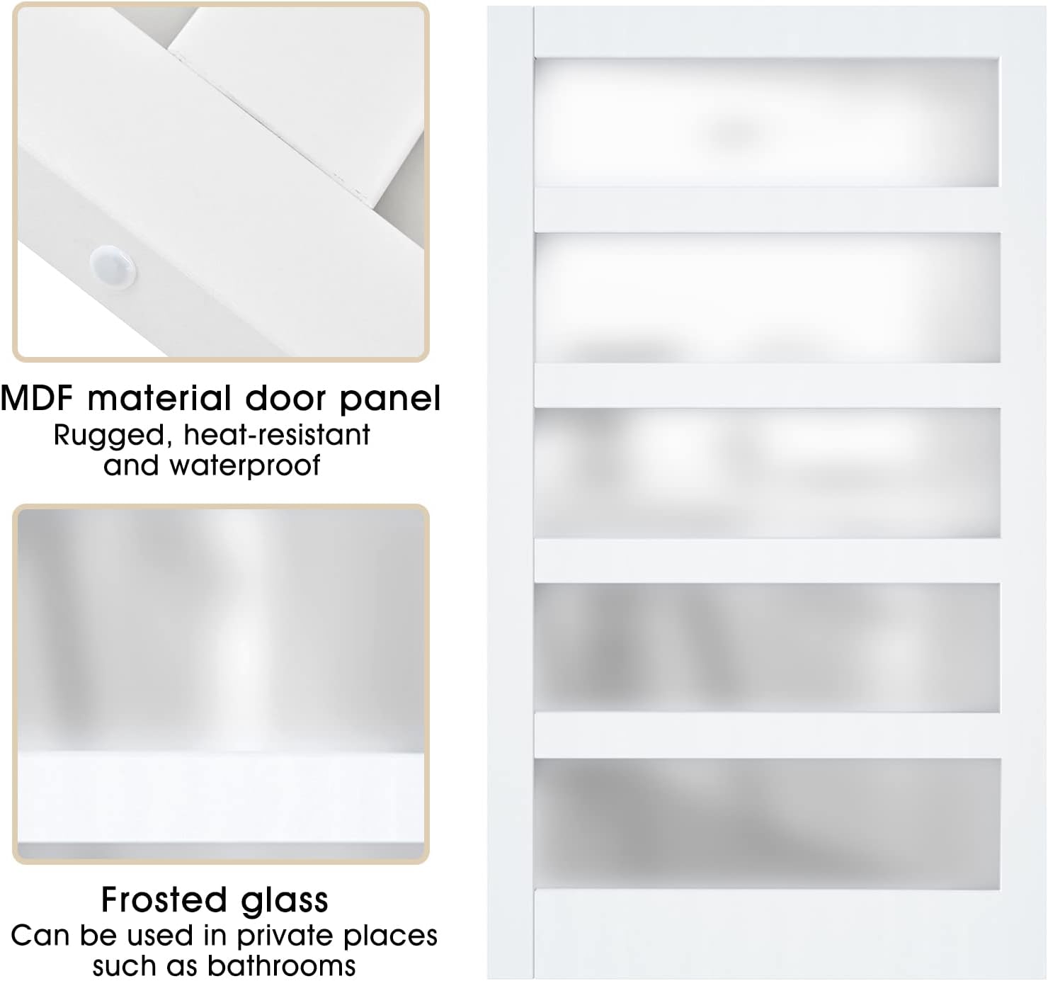 36''x84'' Frosted Glass Barn Door x 2 K907