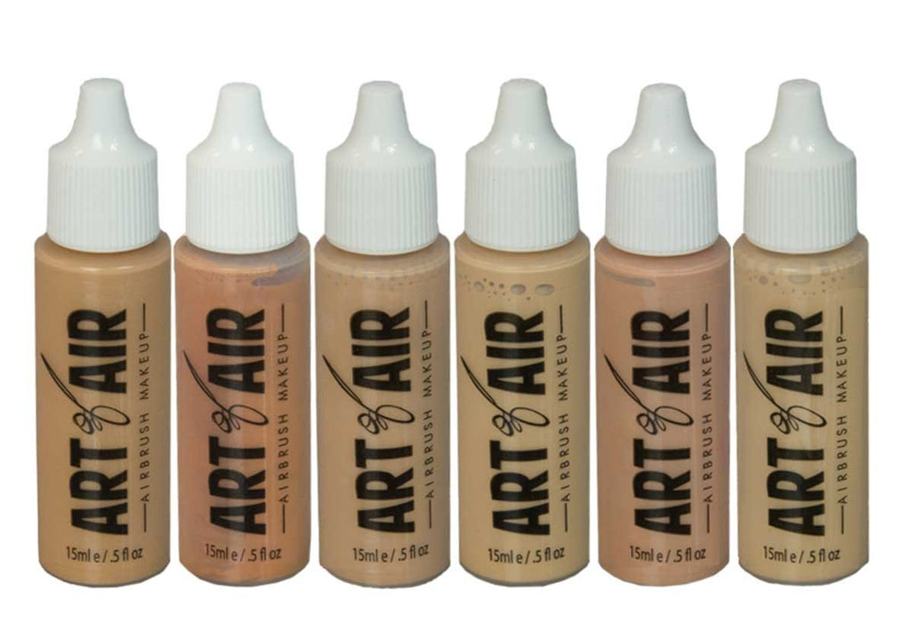 6pc Foundation Set with Blush, Bronzer, Shimmer and Primer Airbrush Kit A834766