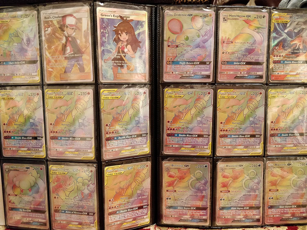100+ Rainbow Rare Cards Binder Collection with 5 Foils J126372