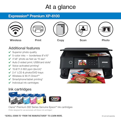 White Wireless All-in-One Supertank Printer with Scan, Copy and Auto 2-sided Printing F9215