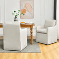 Upholstered Dining Chair with 4 Casters J6667