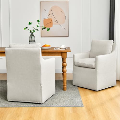Upholstered Dining Chair with 4 Casters J6667