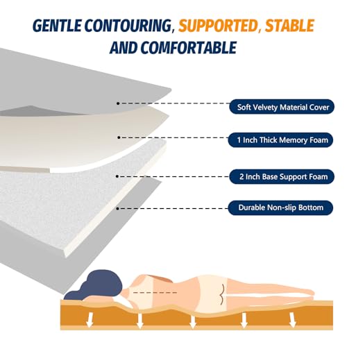 Memory Foam Camping Mattress Pad with Travel Bag W19591