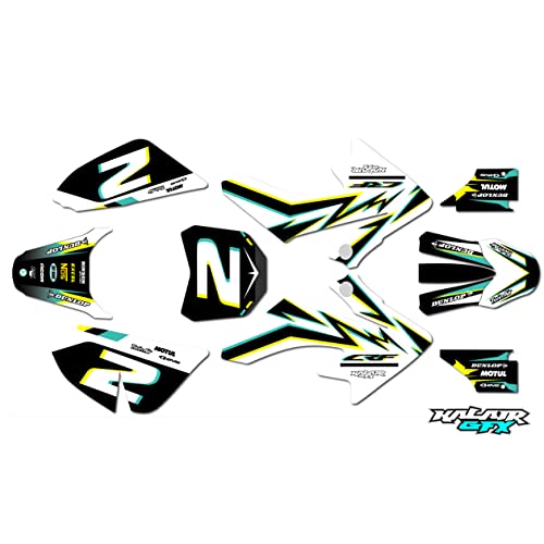 White 9 Mil Dirt Pit Bike Motorcycle Stickers Z5220