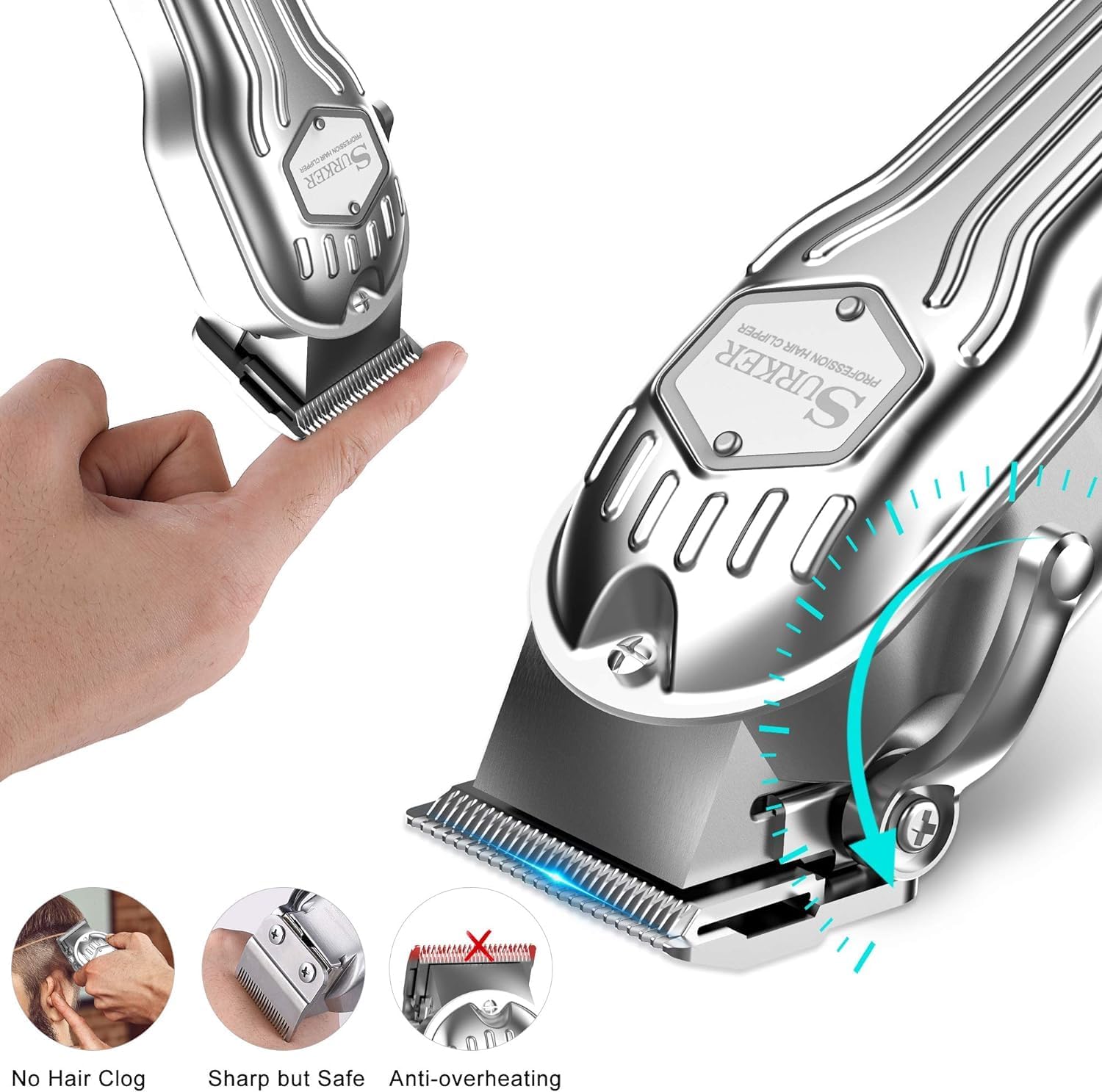 Mens Hair Clippers Cord Cordless Hair Trimmer Professional Haircut Kit R2093