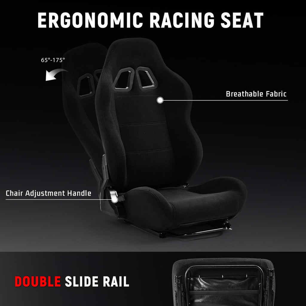 Racing Simulator Cockpit with Ergonomic Gaming Seat I559092