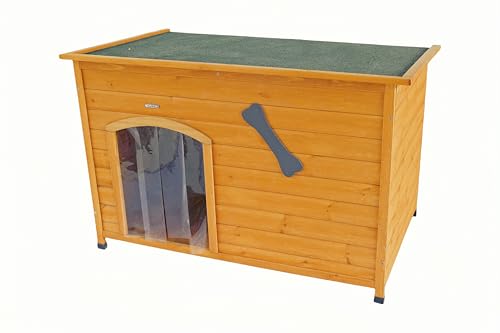 Natural Wooden Doghouse with Elevated Floor B5066