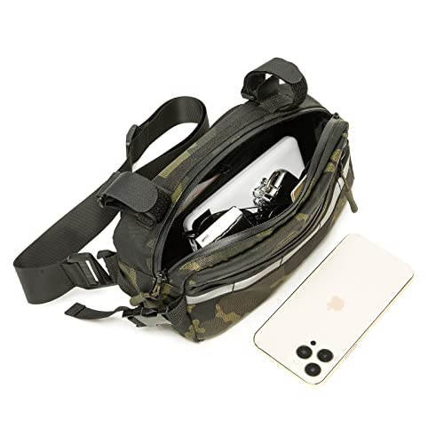 Green Camo Waterproof Bike Handlebar Bag J3511