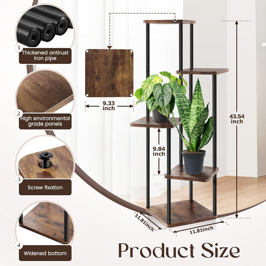 Brown 4 Tier & 5 Tier Plant Stand T1457