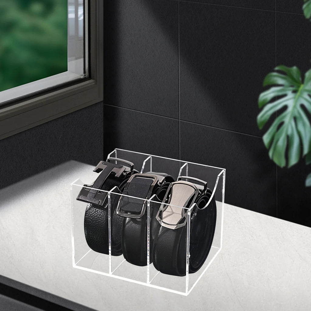 Transparent Belt Storage Box Drawer Turntable Rack K587253