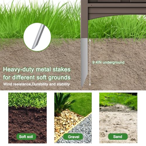 Off White 4 Panels Resin Fence Panels Kit, 45" x 22" Per Panel X77247