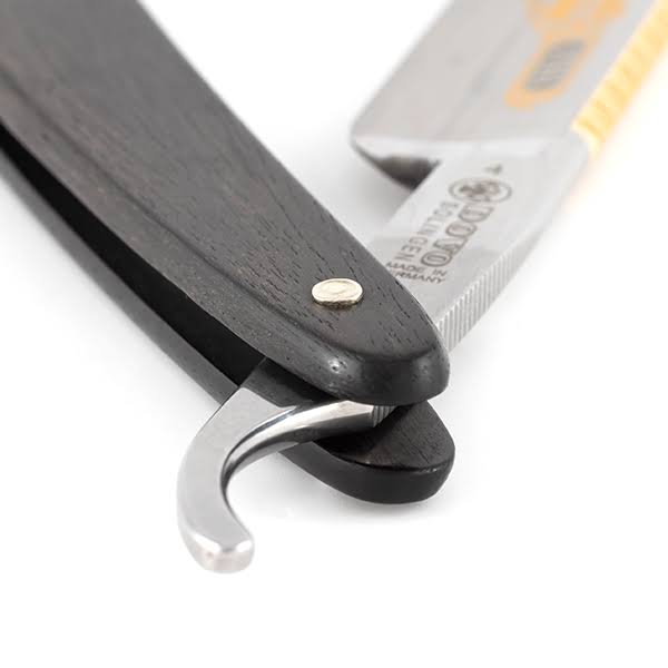 Carbon Ebony Wood Handle Straight Razor J536