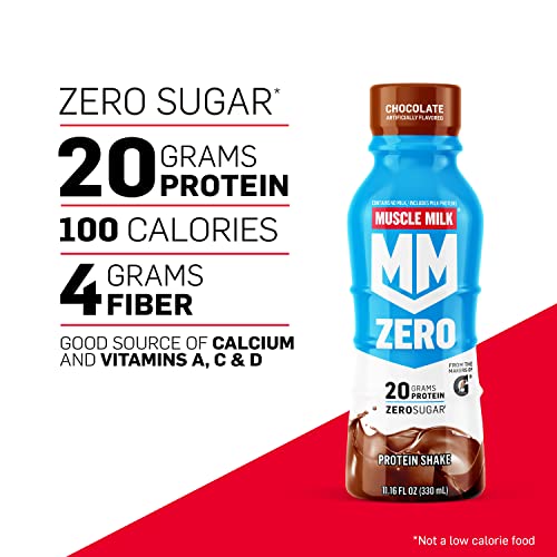 Chocolate Protein Shake, 20g Protein, Zero Sugar, 11.16 Fl Oz (Pack of 12) N885116