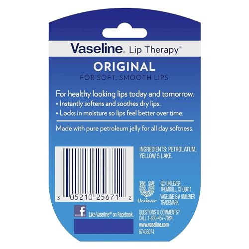 Mini Lip Balm, Petroleum Jelly, 0.25 Oz (Pack of 4) T69079