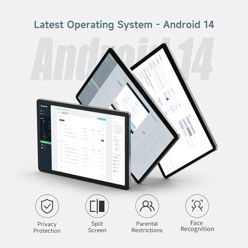 Gray 10.1 inch Android 14 Tablet 64GB+10GB Octa-Core WiFi E706580