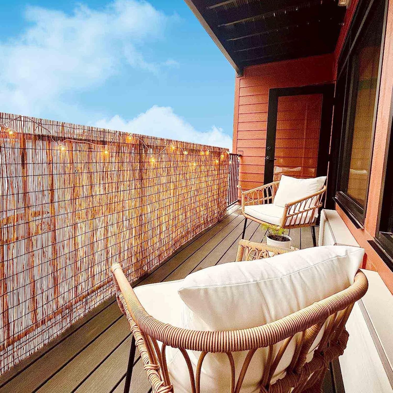 Natural Bamboo Privacy Screen Fence 2.3x15ft G13449