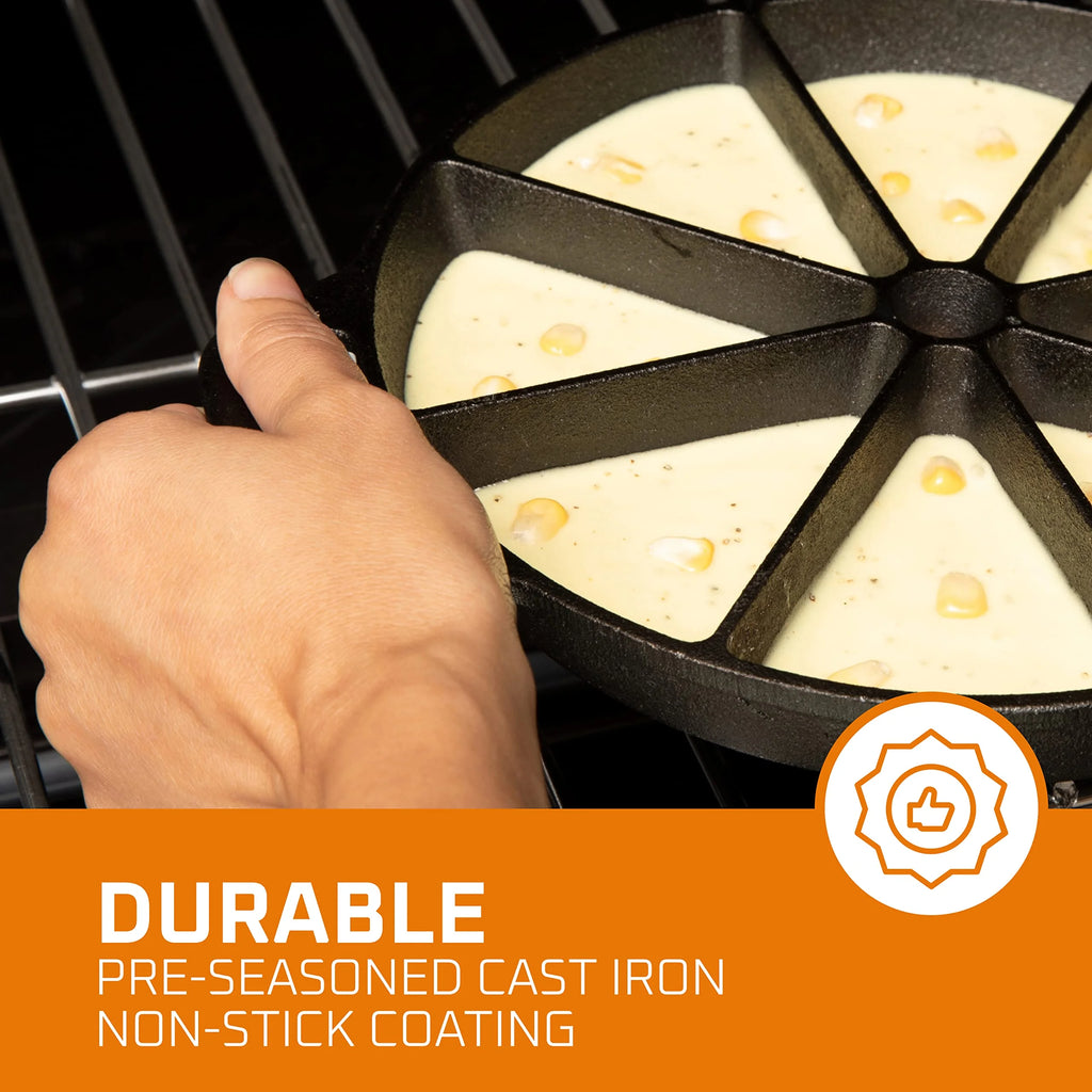 Black Cast Iron Non-Stick Biscuit & Muffin Pan R748