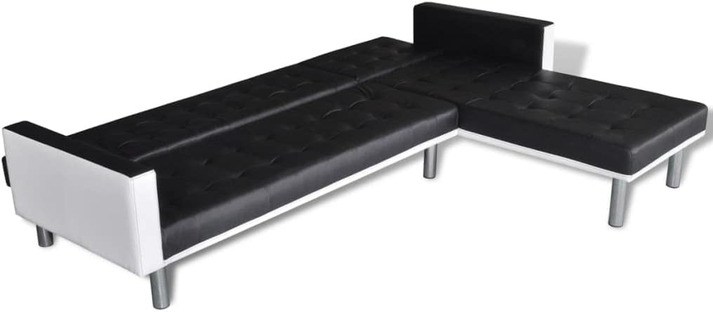 Black L-Shaped Sofa Bed Z4990