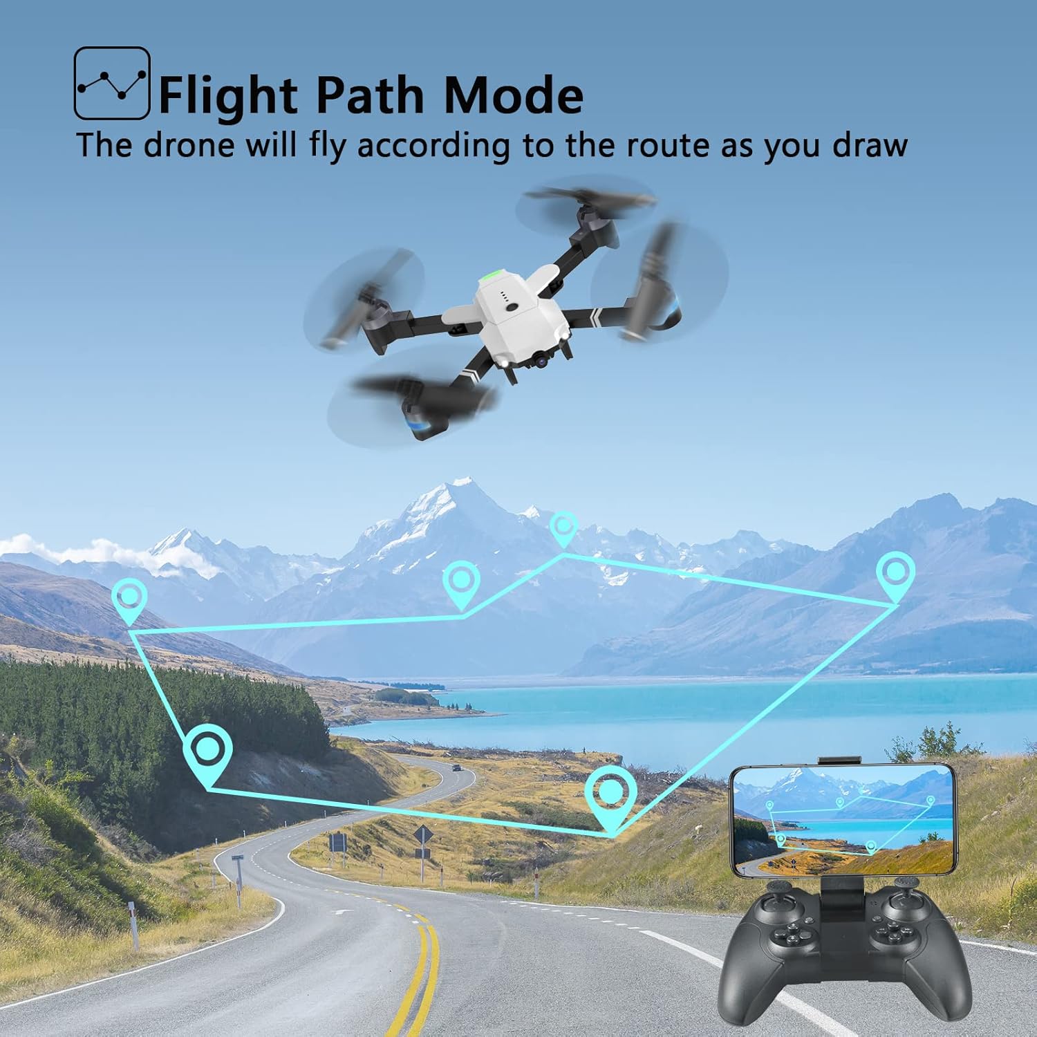 Foldable 1080P FPV Drone with 3 Batteries & Carrying Case X635