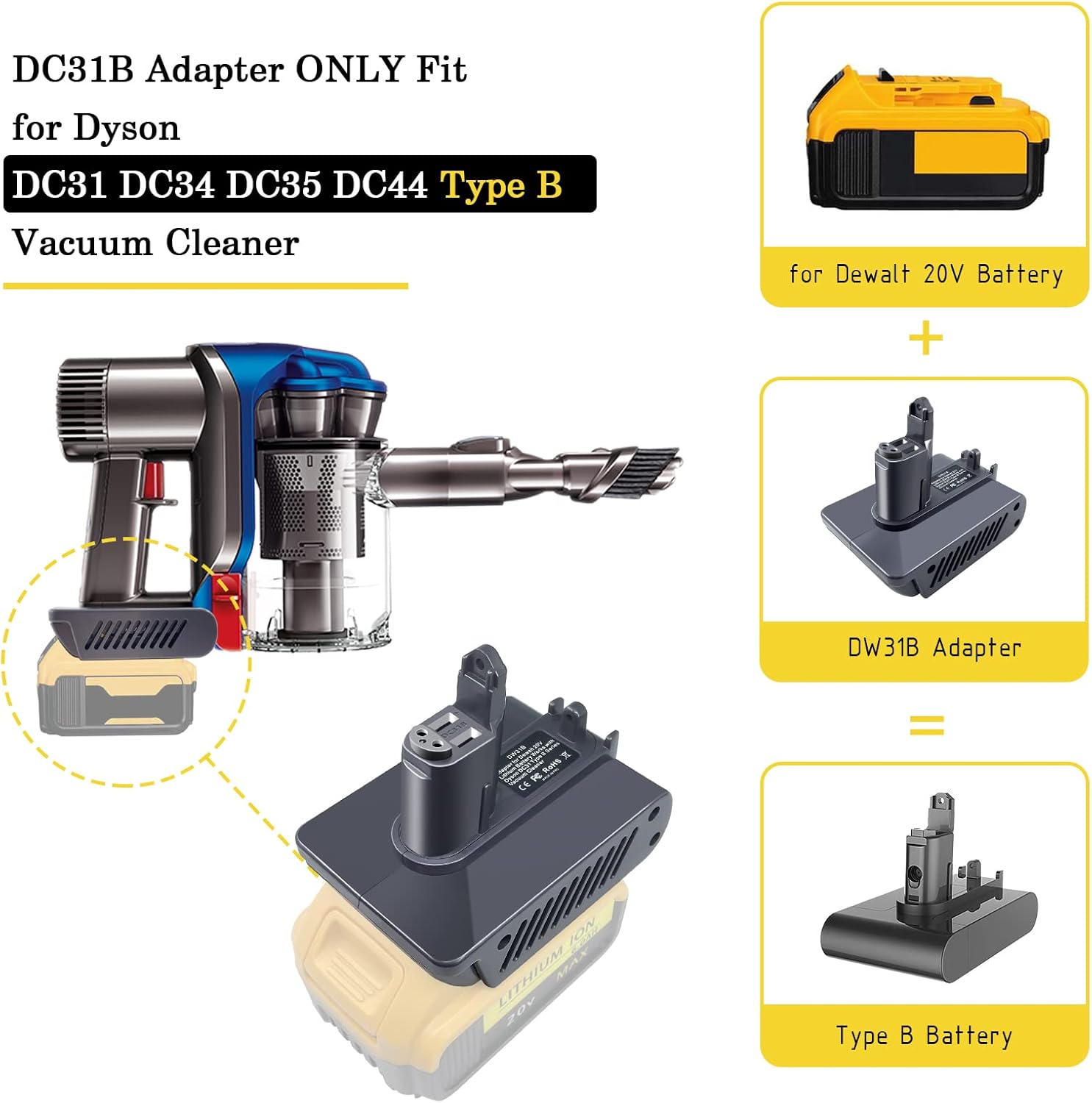 Adapter for Dyson 21.6V Type-B Vacuum Cleaner P9189