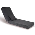 Turquoise 72"L x 21"W x 5"T Water-Resistant Olefin Chaise Lounge Cushion with Pillow D9501