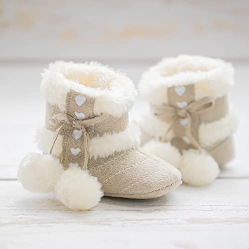 Infant Baby Plush Winter Snow Boots Ankle Side Zipper Soft Sole Boots H375100