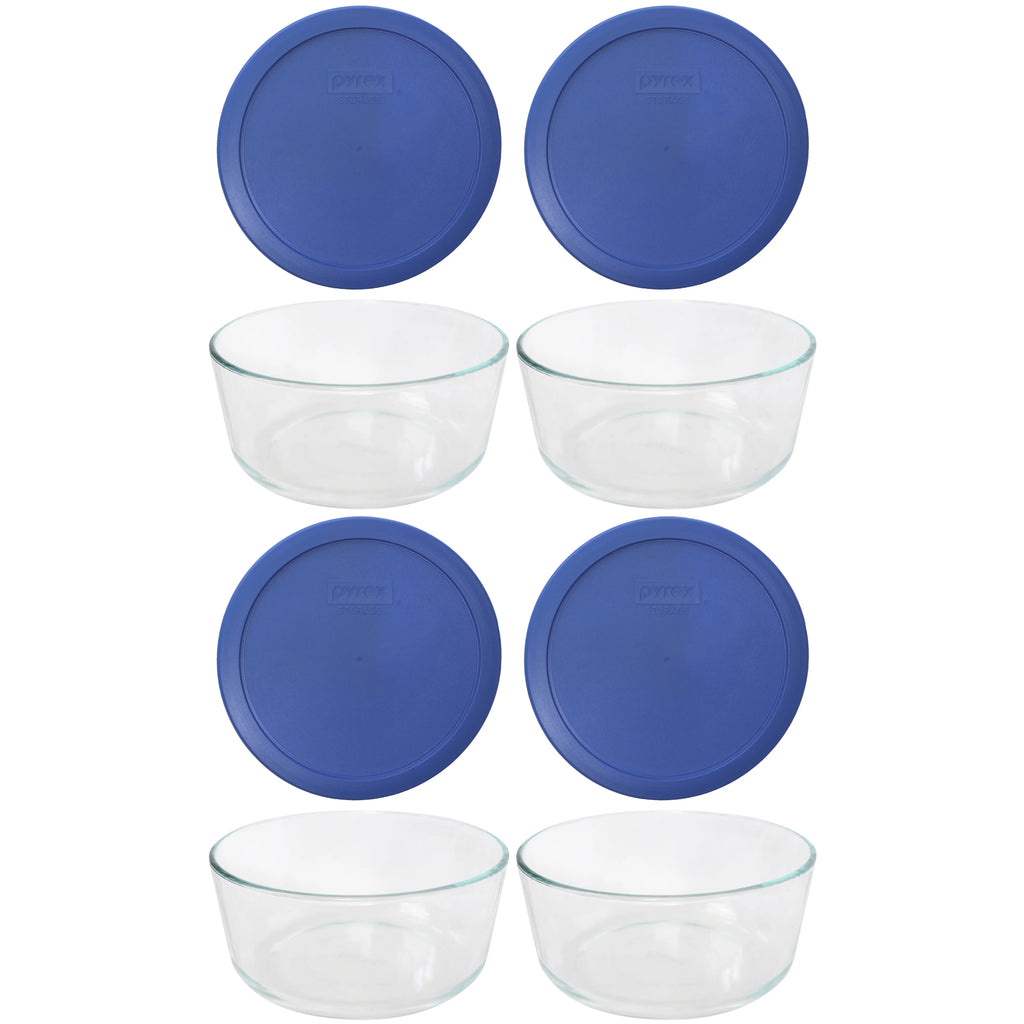 7-Cup Glass Bowl and Lids 4-Pack D49528