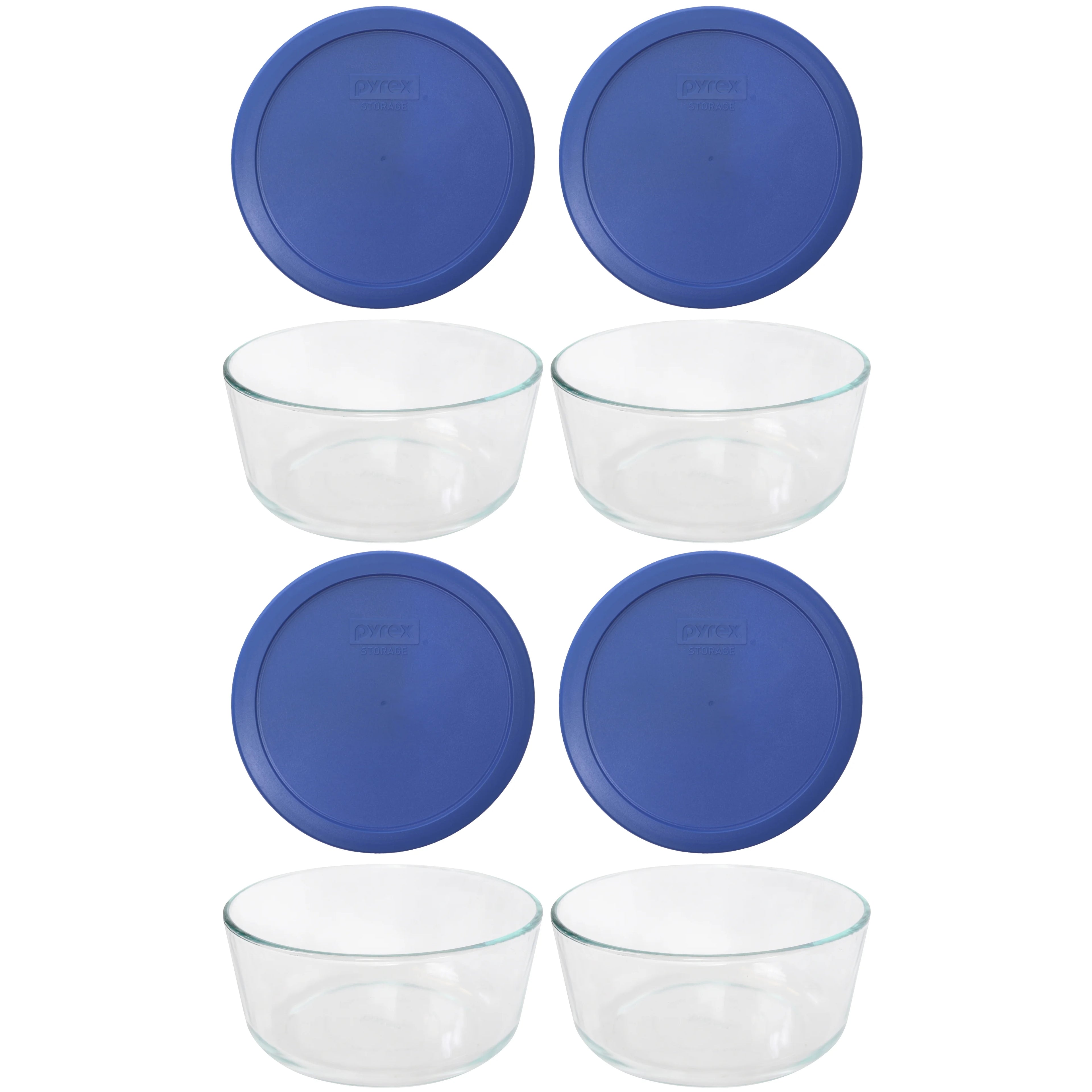 7-Cup Glass Bowl and Lids 4-Pack D49528