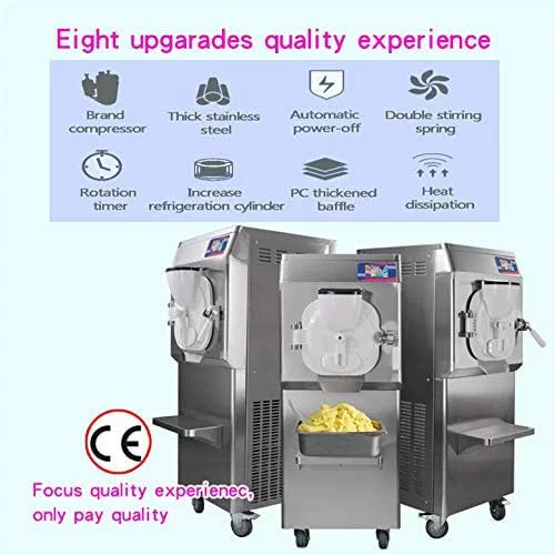 ETL Commercial Hard Ice Cream Machine, Italian Water Ice Machine, Batch Freezer, 14L Cylinder Z2759