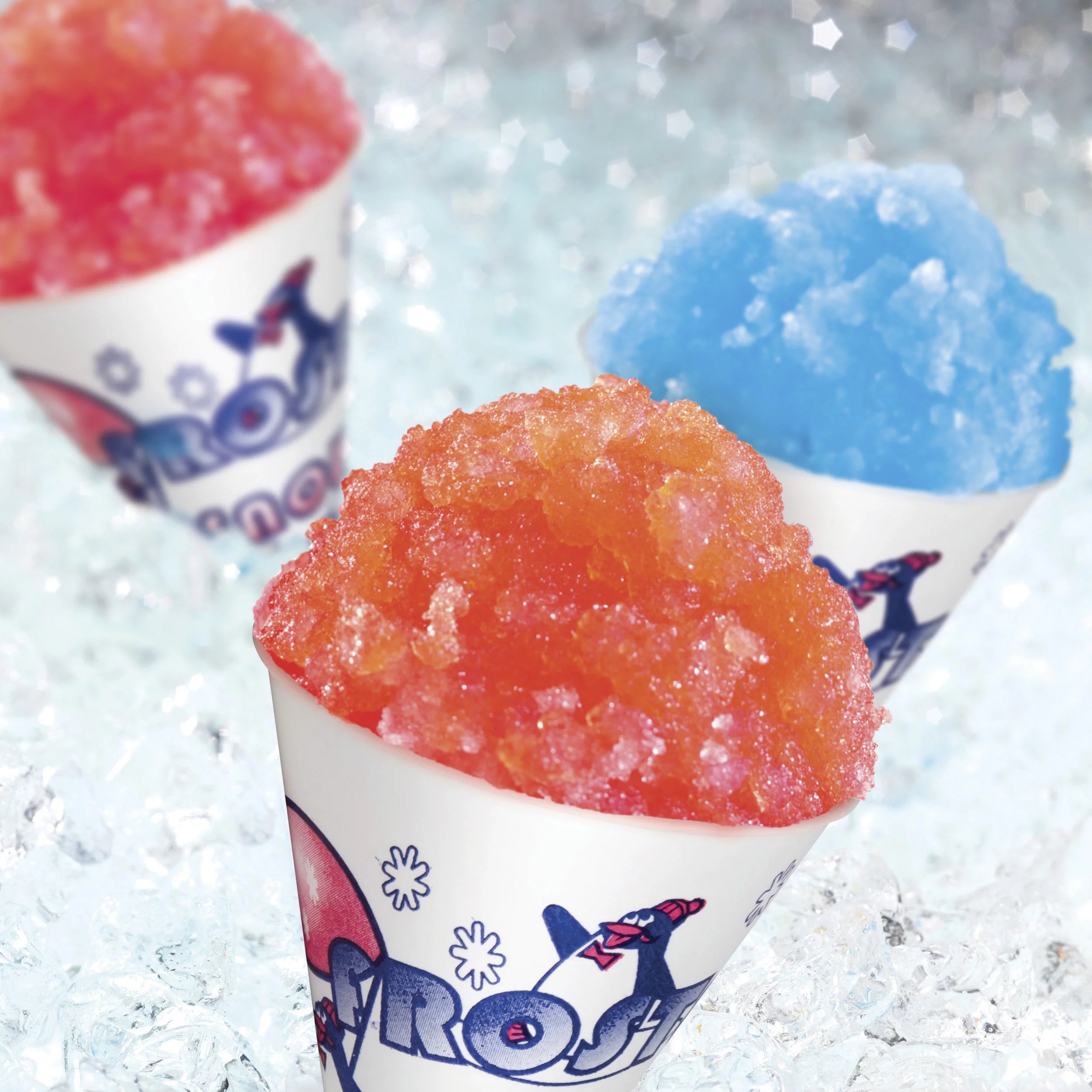 3 16-Ounce Snow Cone Syrups with 20 Spoon Straws Q99989