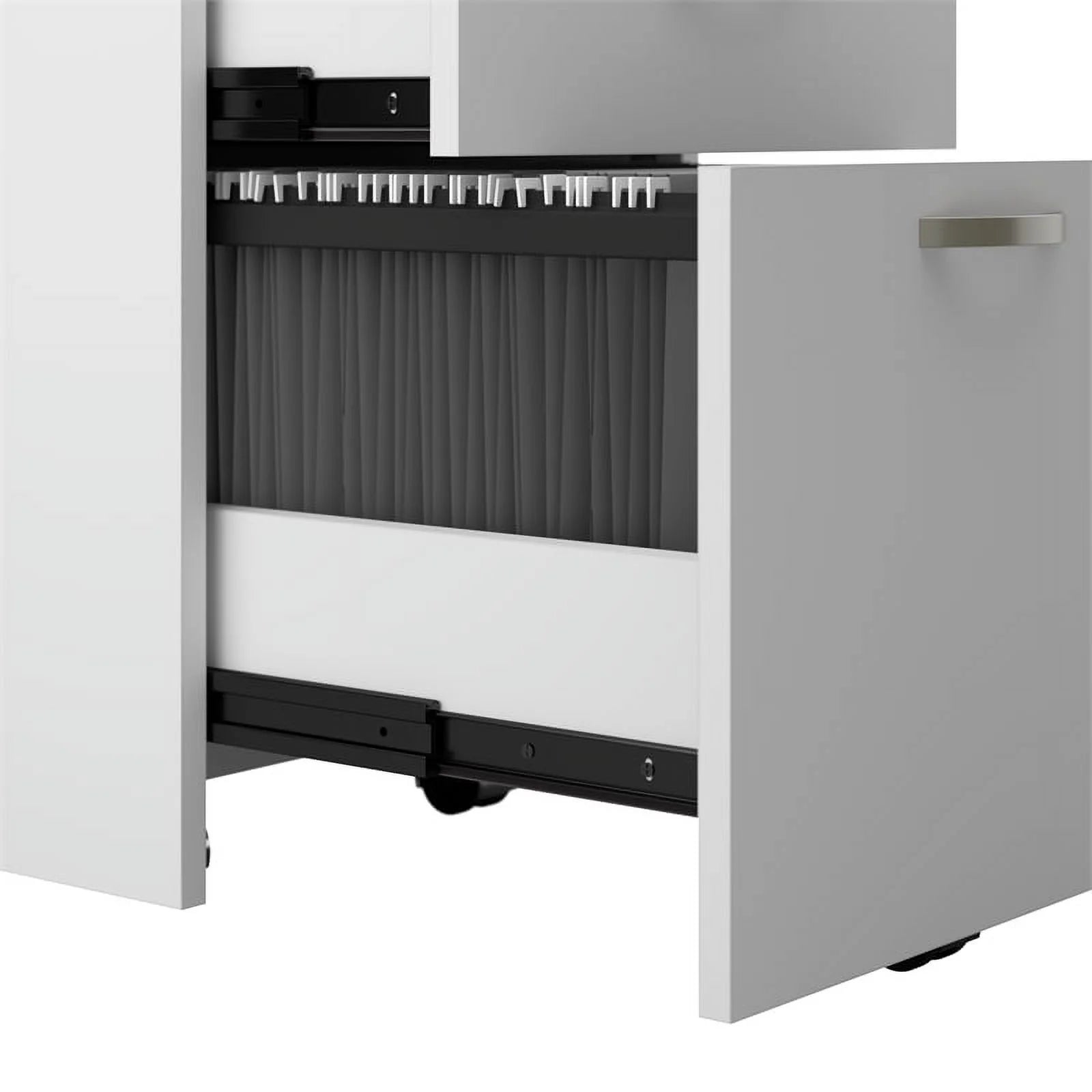 Pure White Engineered Wood Cubicle Storage Set N9421