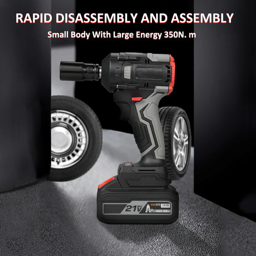 1/2 Inch 21v Electric Wrench with 4.0ah Battery and 17pcs Y605