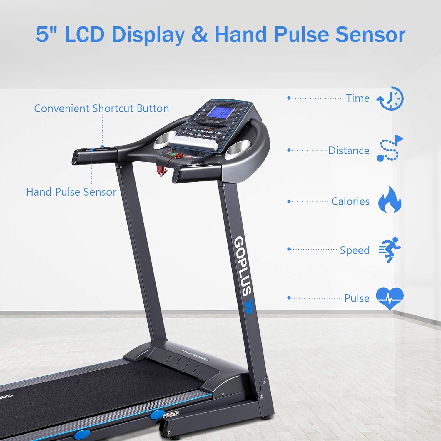 2.25HP Folding Treadmill with Incline Electric Treadmill U41686