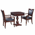 Mahogany Pedestal Game Table and Chairs Set K6079