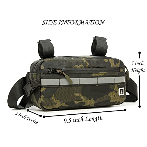 Green Camo Waterproof Bike Handlebar Bag J3511