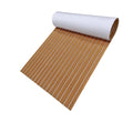94"× 35" EVA Foam Faux Teak Decking Sheet Self-Adhesive Non-Skid Marine Flooring P2471