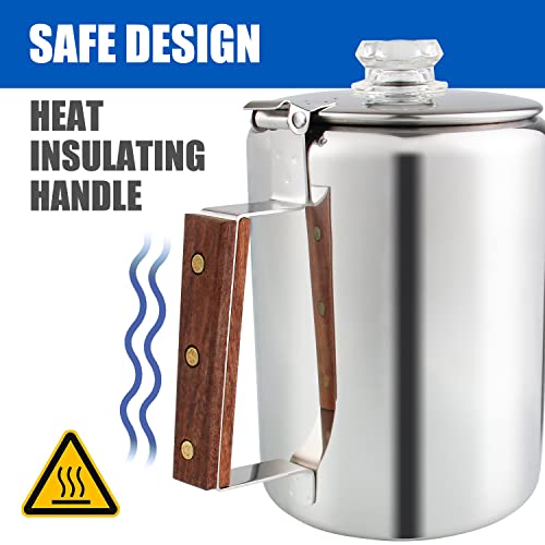 9 Cup Stainless Steel Coffee Percolator H69181