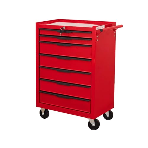 6-Drawer Rolling Metal Tool Chest with Wheels and Keyed Locking V444