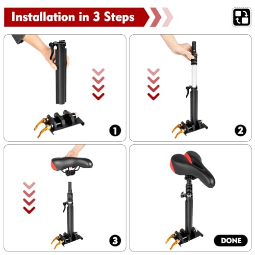 Black Adjustable Electric Scooter Seat Saddle F15321