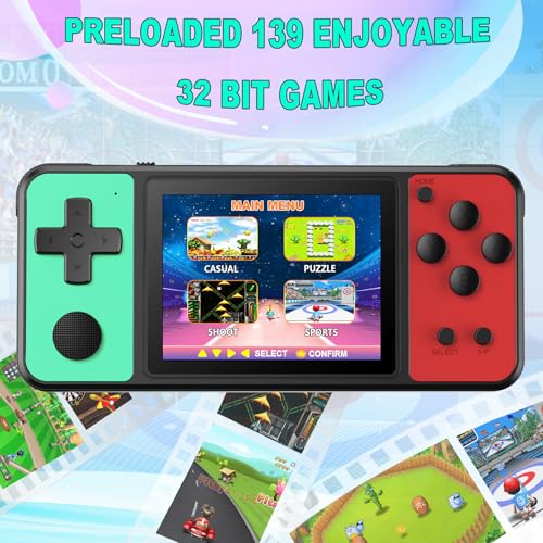Blue-Red 3.0" IPS Screen Handheld Games Player N790889