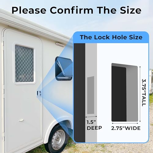 100% Metal RV Door Lock with 4-Key Paddle Deadbolt E6152