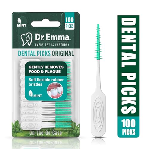 Mint Soft Rubberized Tooth Picks 100Ct/Pack, 2 Packs (200Ct) M834379