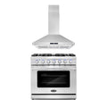 2 Piece Kitchen Appliance Package with 36" Freestanding Gas Range & 36" Island Range Hood N923261