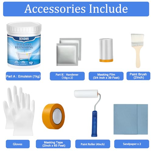 Odorless Water Based Tub and Tile Refinishing Kit J296