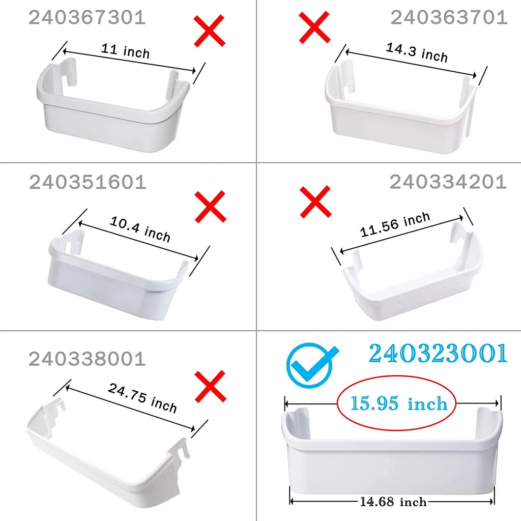 Refrigerator Door Bin, 15.95in long P3569